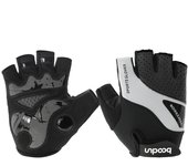 Guantes de fitness con muñeca extendida Boton, resistentes al desgaste, antideslizantes, para levantamiento de pesas, con palma de cuero, para hombres
