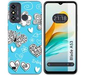 Funda Silicona para ZTE Blade A53 diseño Mariposas Dibujos