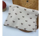 Cotton Swaddle Blanket Baby Blanket Floral Print Muslin Diaper Swaddle New Born Crinkle Fabric Baby Born Stroller Cover