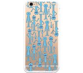 Funda original compatible con iPhone 6 Plus o 6S Plus con un diseño de Rick y Morty Mr Meeseeks look at me con un diseño de TPU TRANSPARENTE