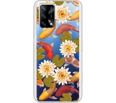 Funda original compatible con Oppo A74 4G - Patron peces y flores