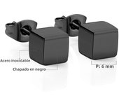 LUXUSTEEL 2 Pieces Punk Hoops Earrings For Men Black Stainless Steel Basic Geometric Ear Jewelry Gothic Hiphop Male Cool Earring