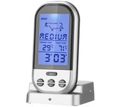 Termómetros de carne inalámbricos LCD, sonda Digital remota, parrilla de barbacoa, termómetro de cocina, horno doméstico, herramientas de parrilla de barbacoa