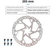 Bicycle Disc Brake Disc 140/160/180/203mm For Power Assisted Bicycle Stainless Steel Thickening 2.3 mm Disc Brake Discs