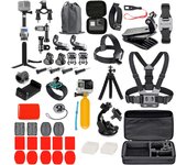 Action Camera Accessories Set For Gopro Hero 12 11 10 For Xiaomi Yi Insta360 X4 X3 Case Kit Strap Mount Selfie Stick Motorcycle