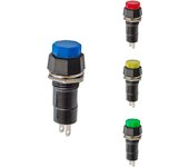 PULSADOR BASE HEXAGONAL 1A 250V COLORES SURTIDOS
