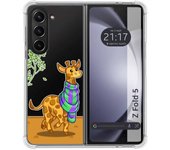 Funda Silicona Transparente para Samsung Galaxy Z Fold 5 5G diseño Jirafa Dibujos