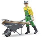 Bruder Set Operario Jardinería Figuras Granjero Tractor Juguetes