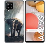 Tumundosmartphone Funda Gel Tpu para Samsung Galaxy A42 5G diseño Elefante Dibujos