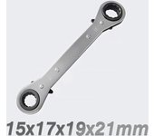 4-in-1 Wrench Double Head Ring Ratchet Wrench 6/8/9/10/11/12/13/14/15/16/17/18/19/21mm Chrome Vanadium Steel Ratchet Spanner Set
