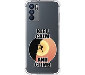 Funda Silicona Antigolpes para Oppo Reno 6 5G diseño Hombre Escalada Dibujos