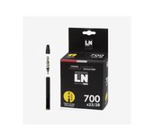 Eltin Cámara 700x23/28C Válvula Desmontable Fina Presta FV 48 mm val Negro  ELTIN   de ciclismo para bicicleta