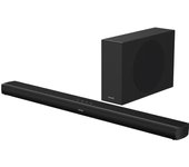 AIWA HE-1200SW Barra de Sonido con Subwoofer, 2.1 canales,120W, AUX, Bluetooth, Control Remoto