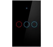 Tuya App US WiFi Smart Wall Switch 1/2/3 Gang No Neutral Wire Touch Sensor LED Light Switches Smart Home Alexa Google Home