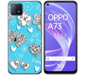 Tumundosmartphone Funda Gel Tpu para Oppo A73 5G diseño Mariposas Dibujos
