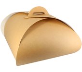MONOUSO | Caja de Cartón Kraft Mariposa para Tarta 20x20x13cm (100 Uds)