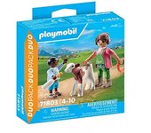 Playmobil - granjera con ternero