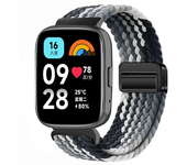 Braided Nylon Solo Loop Strap for Redmi Watch 3 Active Maganetic Buckle Nylon Band for Xiaomi Redmi Watch 3 Lite Weave Wristband
