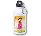 BIDON 400ML METALICO HEIDI ABUELO SERIE ANTIGUA ANIME para viaje y deporte manga clara pedro