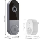 Timbre con video, cámara inalámbrica, visión nocturna HD, WiFi, bajo consumo, reconocimiento humano, intercomunicador visual, monitoreo.
