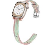 Correa Fina de Nylon para Apple Watch 49mm 46mm 45mm 44mm 42mm 41mm 40mm 38mm iWatch Series 10 9 8 7 6 5 4 3 2 1 SE Ultra 2 Pulsera Slim de Tela para Reloj Apple
