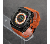 Luxury Modification Kit For Apple Watch Ultra 2 49mm 45mm 44mm Stainless Steel Case For IWatch 9 8 7 6 Crystal Button Sport Band