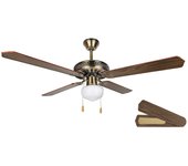 Orbegozo CL 06132 M - Ventilador de techo Orbegozo CL 06132 M, 4 palas reversibles, 3 velocidades reversibles, 1 plafon