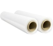 Film Transparente para Embalar, Film Transparente, Papel Film, Rollo de Plastico Protector Muebles, Cajas Mudanza, Plastico Cubretodo 50cm x 300m estirables - SIDI (2 unds, Transparente)