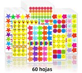 30/60 sheet Reward Stickers for Children Colorful Star Heart Dot Behavior Chart Scrapbook Sticker Student Teacher Supplies