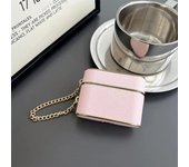 Bucket Bag Earphone Case for Apple Airpods 1/2/3Pro2 High Quality Electroplated Leather Soft Case with Pendant Chain Fashionable