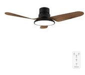 Cecotec 8623 EnergySilence Aero 5200 Light DarkWood Ventilador de techo con motor DC de 40W 43" luz LED de 20W 3 tonalidades 3 aspas temporizador programable.