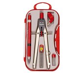 Campus College - Material Escolar - CompÃ¡s BK-310 - CompÃ¡s Escolar de PrecisiÃ³n con Adaptador Universal Color Rojo