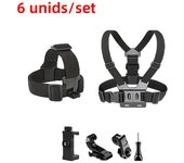 6-in-1 Action Camera Kit Mobile Phone Head Strap Chest Strap Mount Adjustable for GoPro 12 Phone Enhanced Stability Versatility