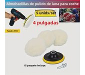 5Pcs Wool Car Polishing Pad Set For Polisher Machine Waxing Polishing Buffing Auto Paint Care Polisher Pads 3/4/5/6/7 Inch