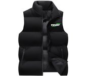 FENDT-Chaleco sin mangas para hombre, chaquetas acolchadas de algodón, abrigos cuello alto, ropa cálida, moda invierno