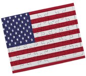 PUZZLE PEQUEÑO 48 PIEZAS CON MARCO BANDERA DE LOS ESTADOS UNIDOS rompecabezas puzle para adulto libertad tio sam