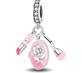 925 Sterling Silver Pink Crown Perfume  Pendant beads Fit Diy Bracelet Necklace Making Gift Of High Quality Jewelry