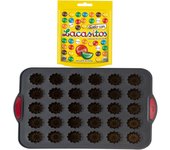 Pack repostería:LACASITOS DOYPACK 150G+Silitop" molde silicona 30 flautas negro rojo