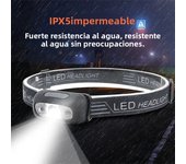 Linterna Frontal De Camping LED Recargable Por USB XPG Con Sensor Y Batería Integrada Luz Nocturna Portátil Impermeable Para Exteriores