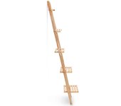 vidaXL Estante de pared escalera madera de cedro 41,5x30x176 cm Mueble Almacenaje Estantería para Oficina, Estudio, Dormitorio Estantería/Librería/ mueble de Almacenamiento