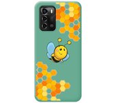 Funda Silicona Líquida Verde para ZTE Blade A72 diseño Abeja Dibujos