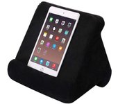 Soporte universal para tableta iPad, almohada con almohadilla, soporte de cojín suave multiángulo para lectores de libros electrónicos, teléfonos inteligentes, lectores electrónicos, revistas (negro)