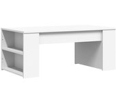 vidaXL Mesa de centro madera de ingeniería 102x55x42 cm Blanco, Negro, Roble Sonoma Mesita de Salón o Comedor o Auxiliar Mesa de Café Meuble Salón