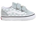 Zapatilla Baby Vans Old Skool V Cuadros Verde Agua
