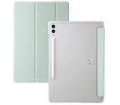 For Samsung Tab S9 FE Plus Case with Pen Holder Flip Stand Clear Back Magnetic Smart Shell for Galaxy Tab S9 FE Plus 12.4 Cover