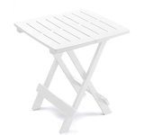 Mesa de jardín plegable Mesa auxiliar de plástico 45x43x50cm blanco