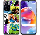 Funda Silicona para Xiaomi Redmi Note 11 Pro+ Plus 5G diseño Comic Dibujos