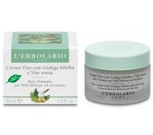 L'Erbolario Crema Facial Ginkgo Biloba - Tratamiento Específico para Reducir Rojeces y Cubrir Imperfecciones - Piel Sin Rojeces