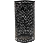Paragüero redondo de forja negro 24x24x45h cm