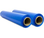 Film para Embalar, Film Azul, Papel Film, Rollo de Plastico Protector Muebles, Cajas Mudanza, Plastico Cubretodo 50cm x 300m estirables - SIDI (2 unds, Azul)